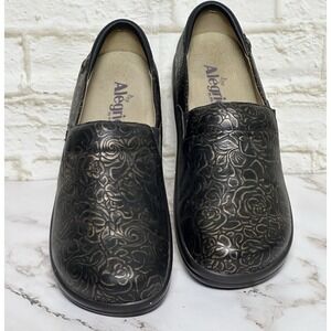 Alegria Women's Keli Professional Clogs in‎ the Night Rosette Pattern (9.5)